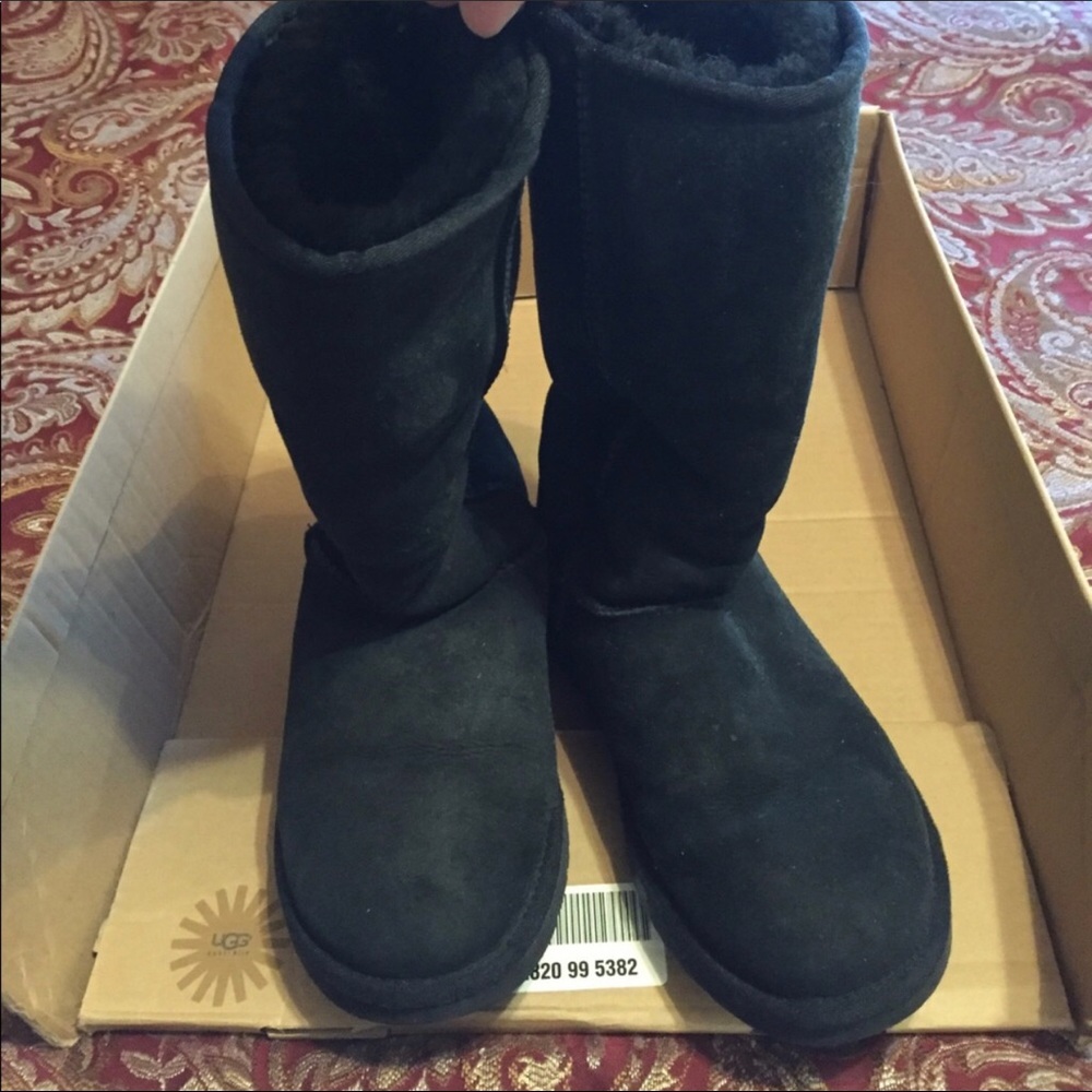 Tall black ugg boots